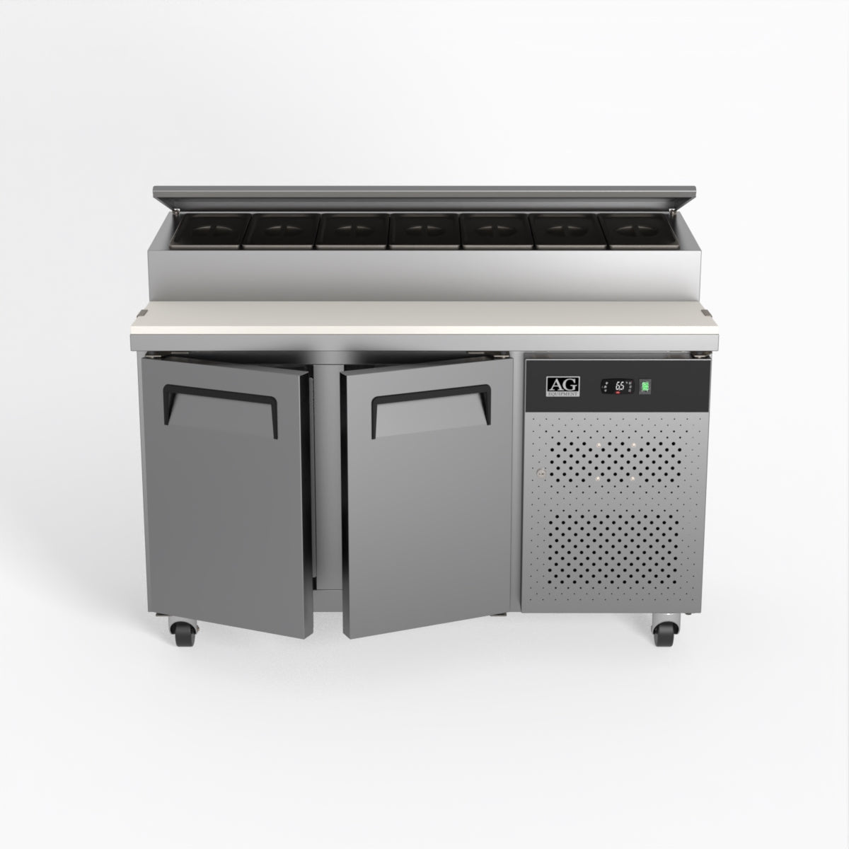 AG 2 Door Saladette Fridge - Fits 7 x 1/3 GN Trays SH2000-700