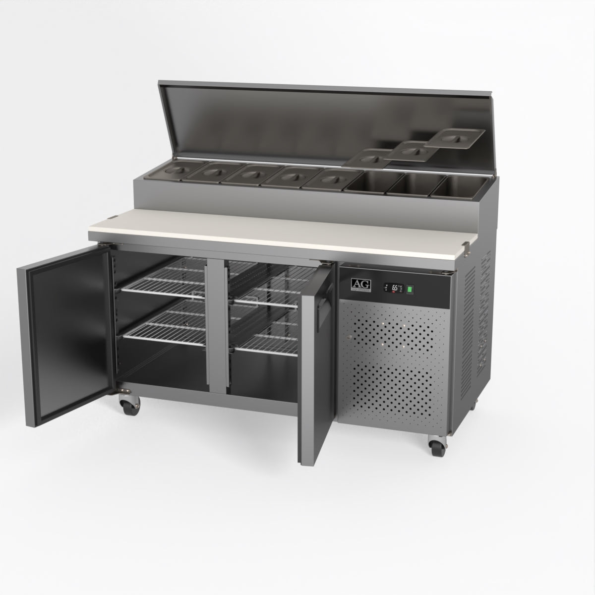 AG 2 Saladette with G/N 1/3 GN trays x 8 SH2000-800
