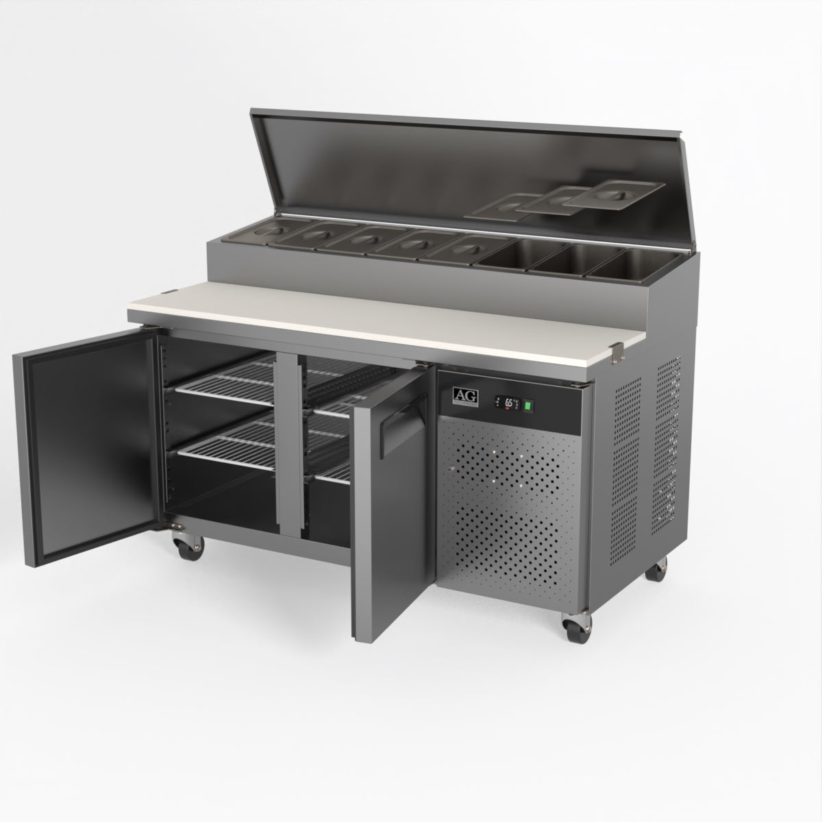 AG 2 Saladette with G/N 1/3 GN trays x 8 SH2000-800