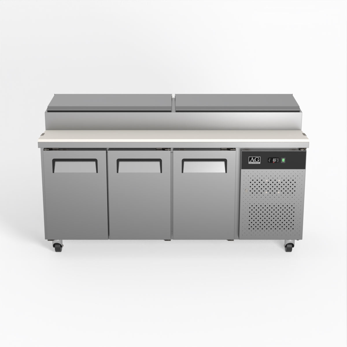 AG 3 Door Saladette Fridge - Fits 8 x 1/3 GN Trays SH3000-700