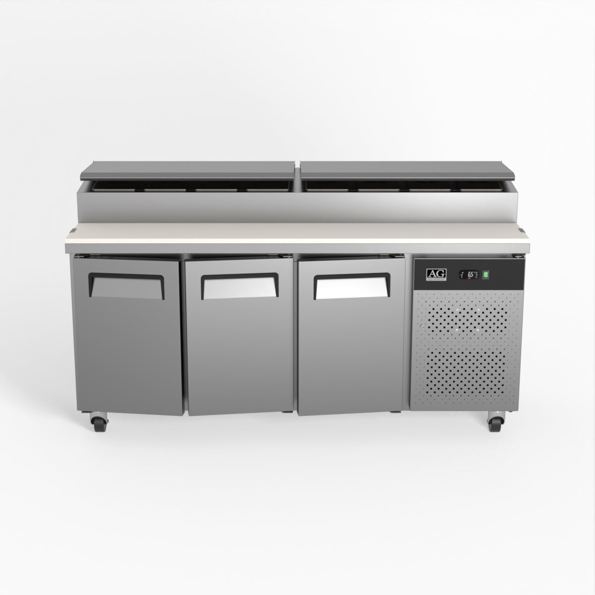 AG 3 Door Saladette Fridge - Fits 8 x 1/3 GN Trays SH3000-700
