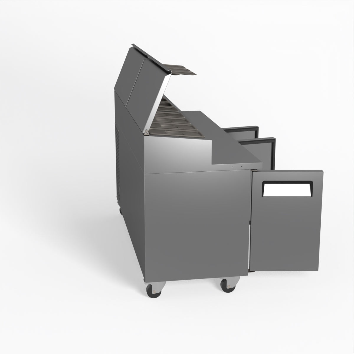 AG 3 Door Saladette Fridge - Fits 8 x 1/3 GN Trays SH3000-700