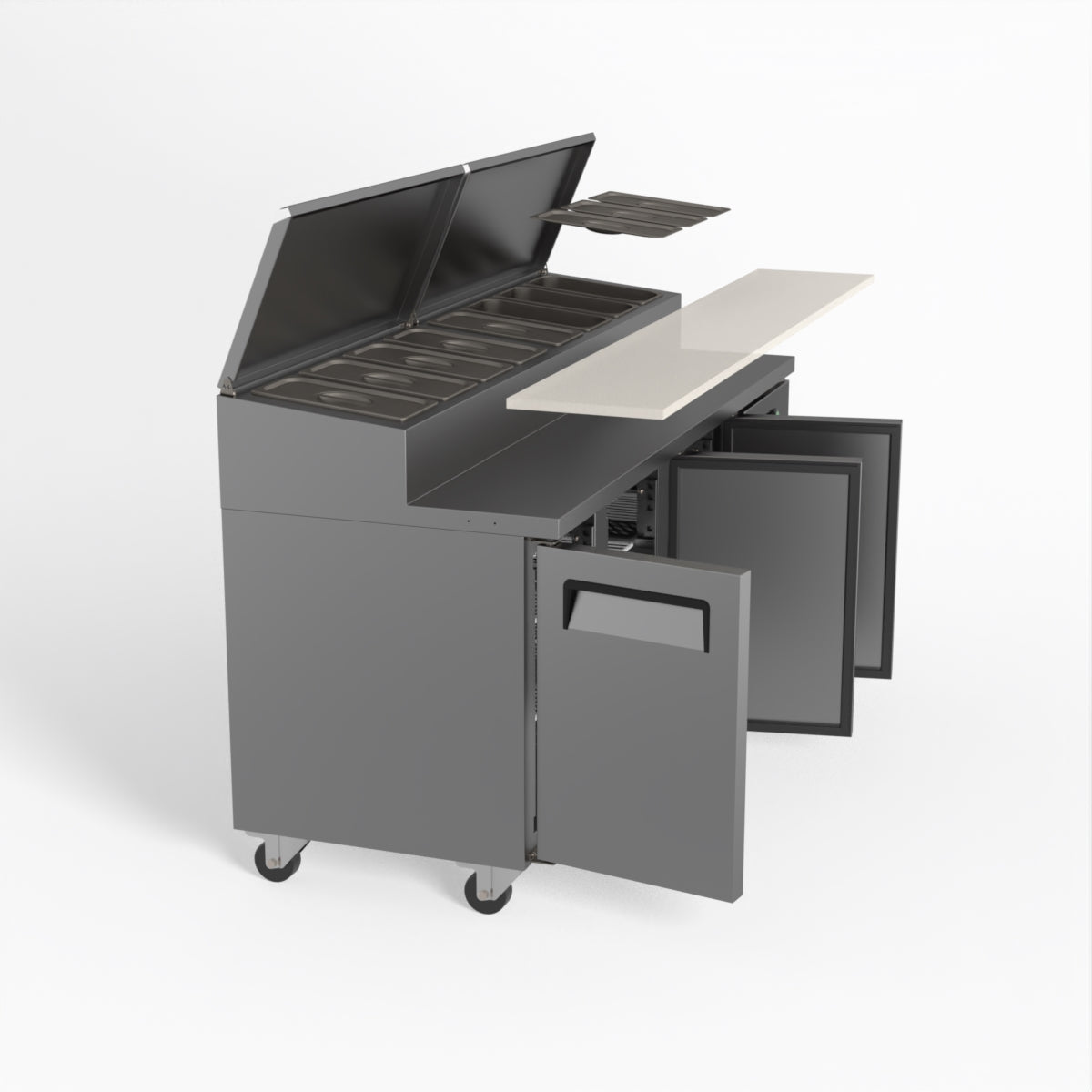 AG 3 Door Saladette Fridge - Fits 8 x 1/3 GN Trays SH3000-700