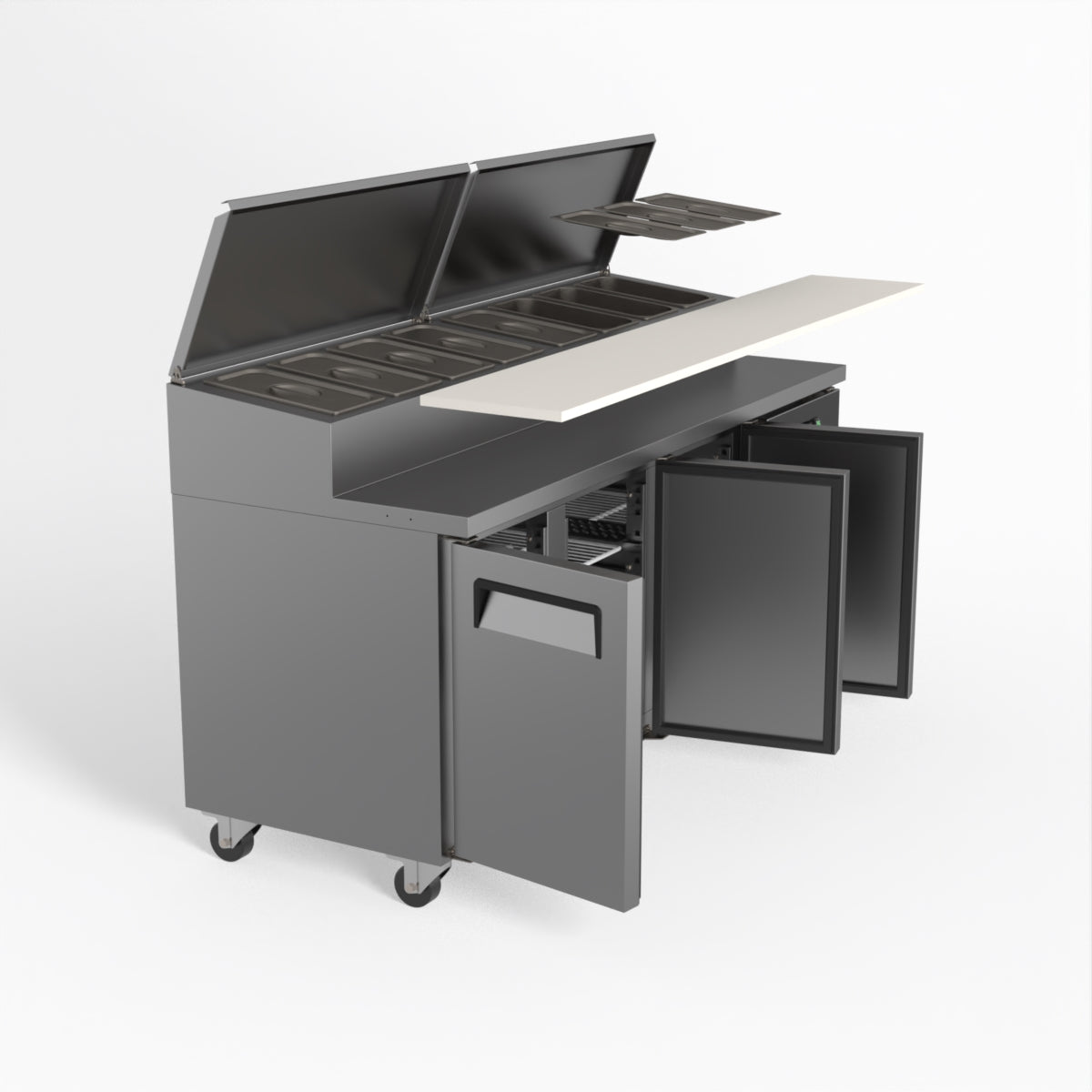 AG 3 Door Saladette Fridge - Fits 8 x 1/3 GN Trays SH3000-700