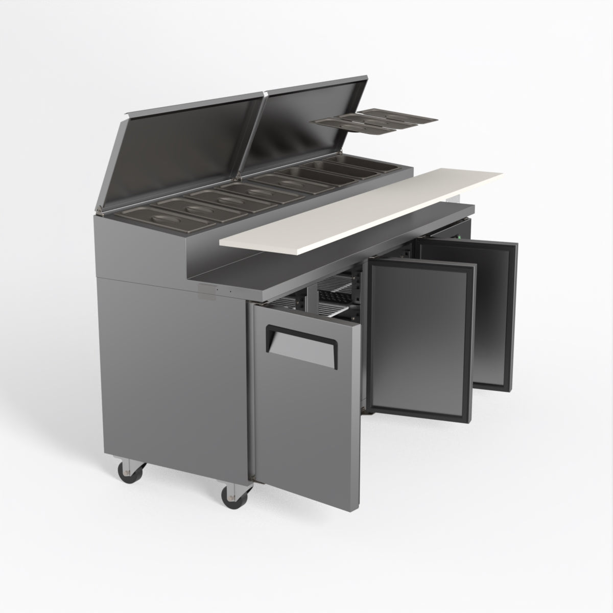 AG 3 Door Saladette Fridge - Fits 8 x 1/3 GN Trays SH3000-700