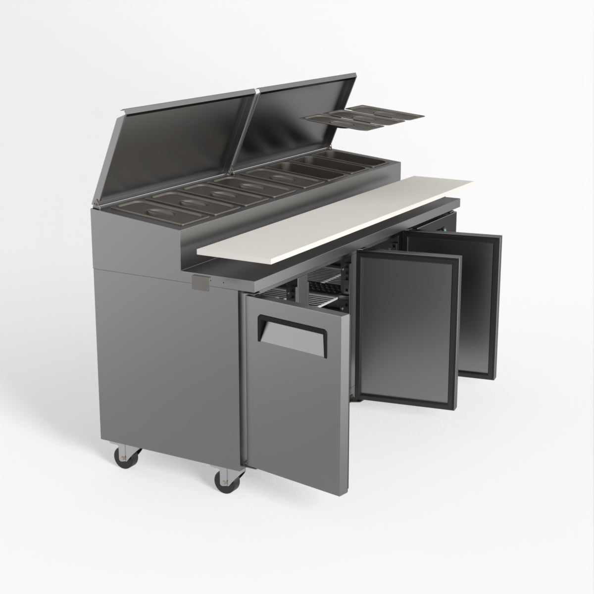 AG 3 Door Saladette Fridge - Fits 8 x 1/3 GN Trays SH3000-700