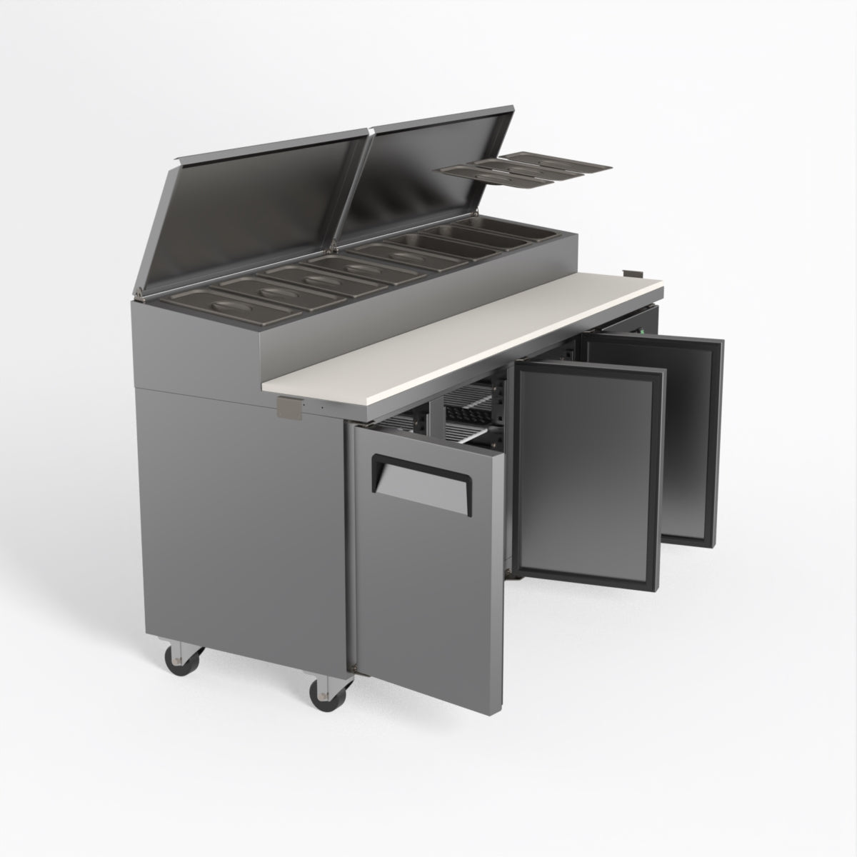 AG 3 Door Saladette Fridge - Fits 8 x 1/3 GN Trays SH3000-700