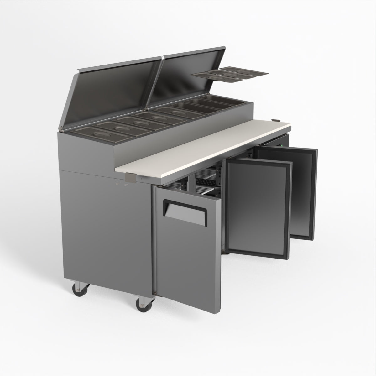 AG 3 Door Saladette Fridge - Fits 8 x 1/3 GN Trays SH3000-700