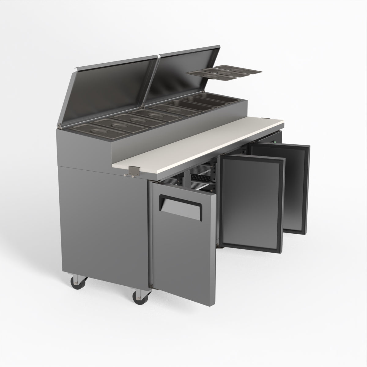 AG 3 Door Saladette Fridge - Fits 8 x 1/3 GN Trays SH3000-700