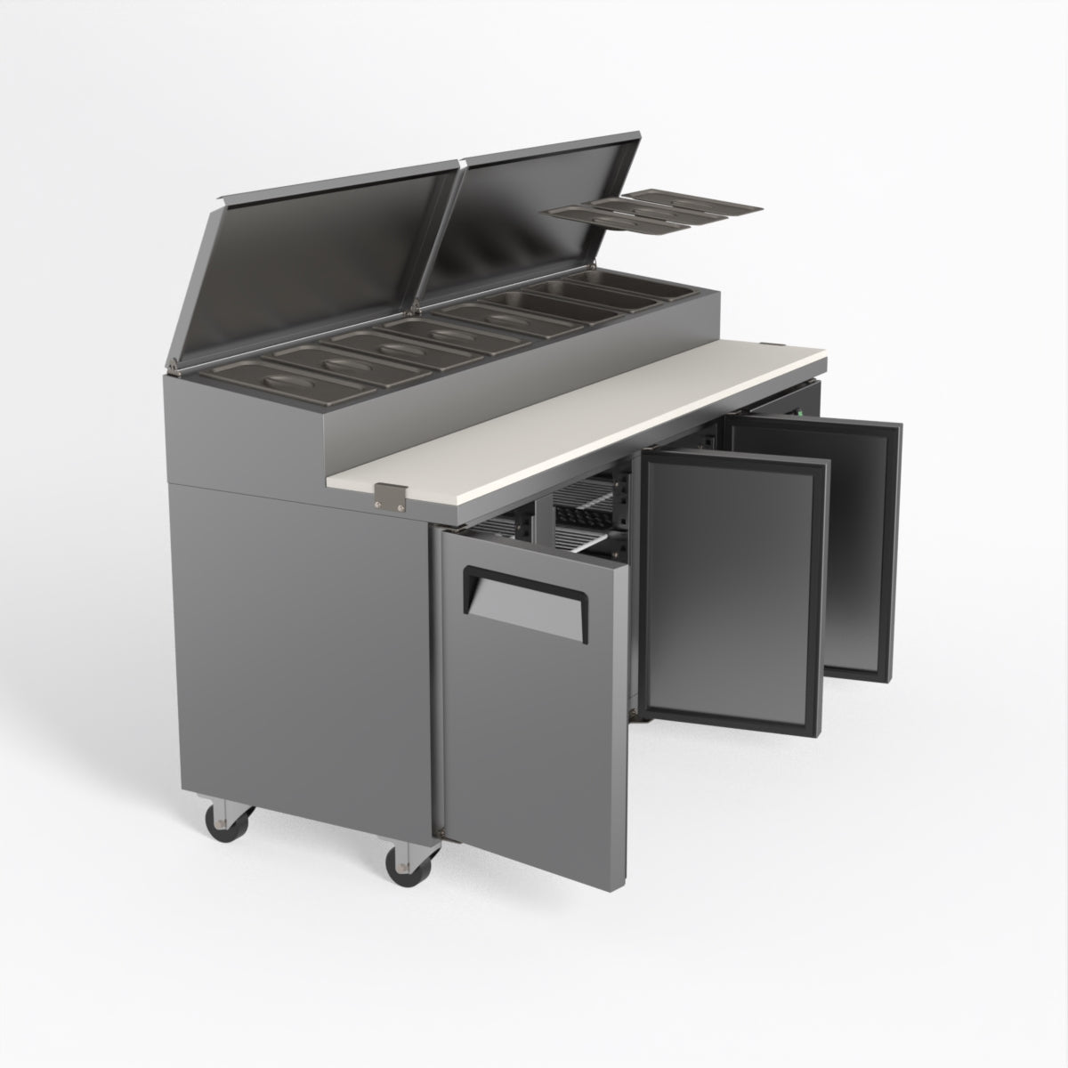 AG 3 Door Saladette Fridge - Fits 8 x 1/3 GN Trays SH3000-700