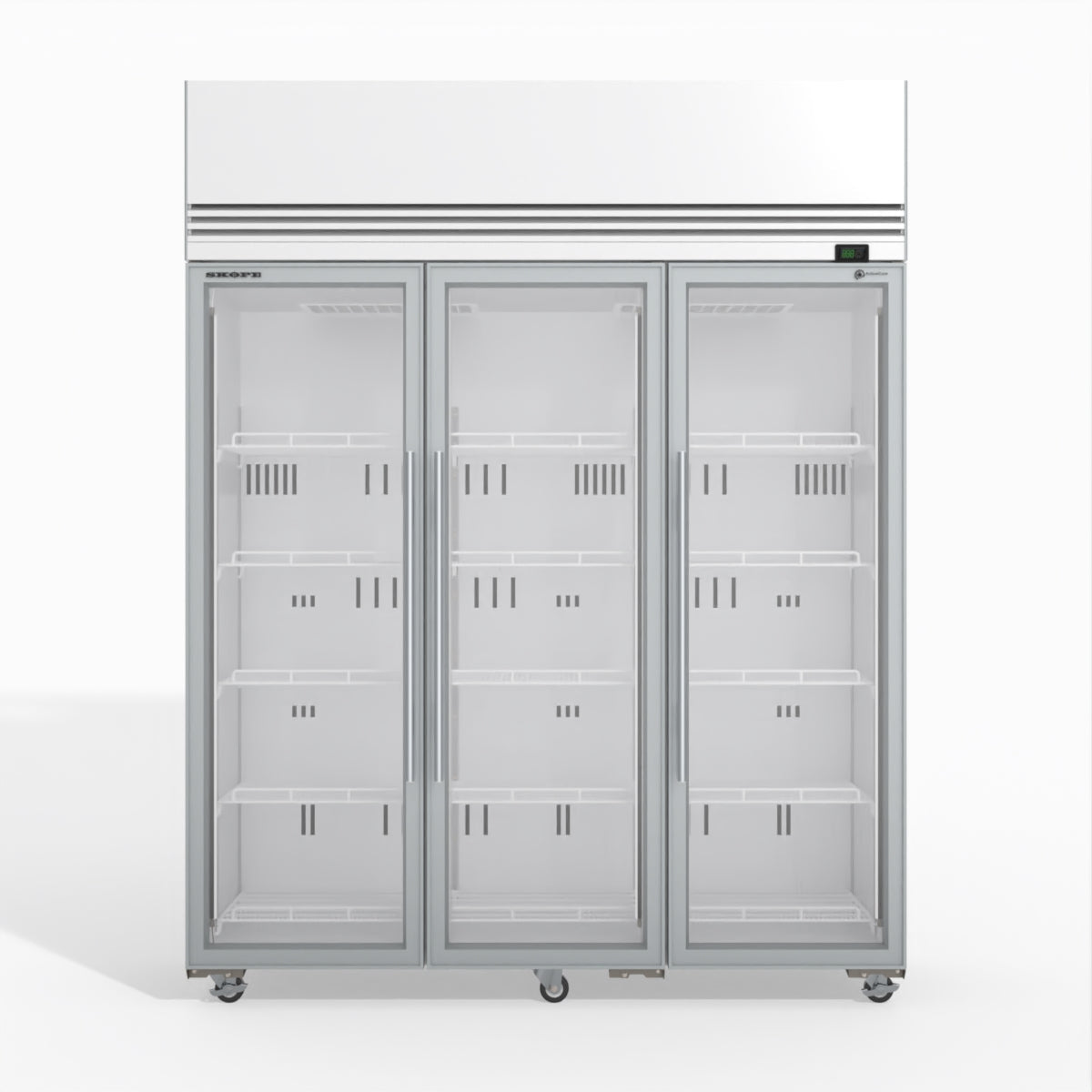 Skope TMF1500N-A 3 Glass Door Display or Storage Freezer Lit Sign 1396L - White - TMF1500N-A