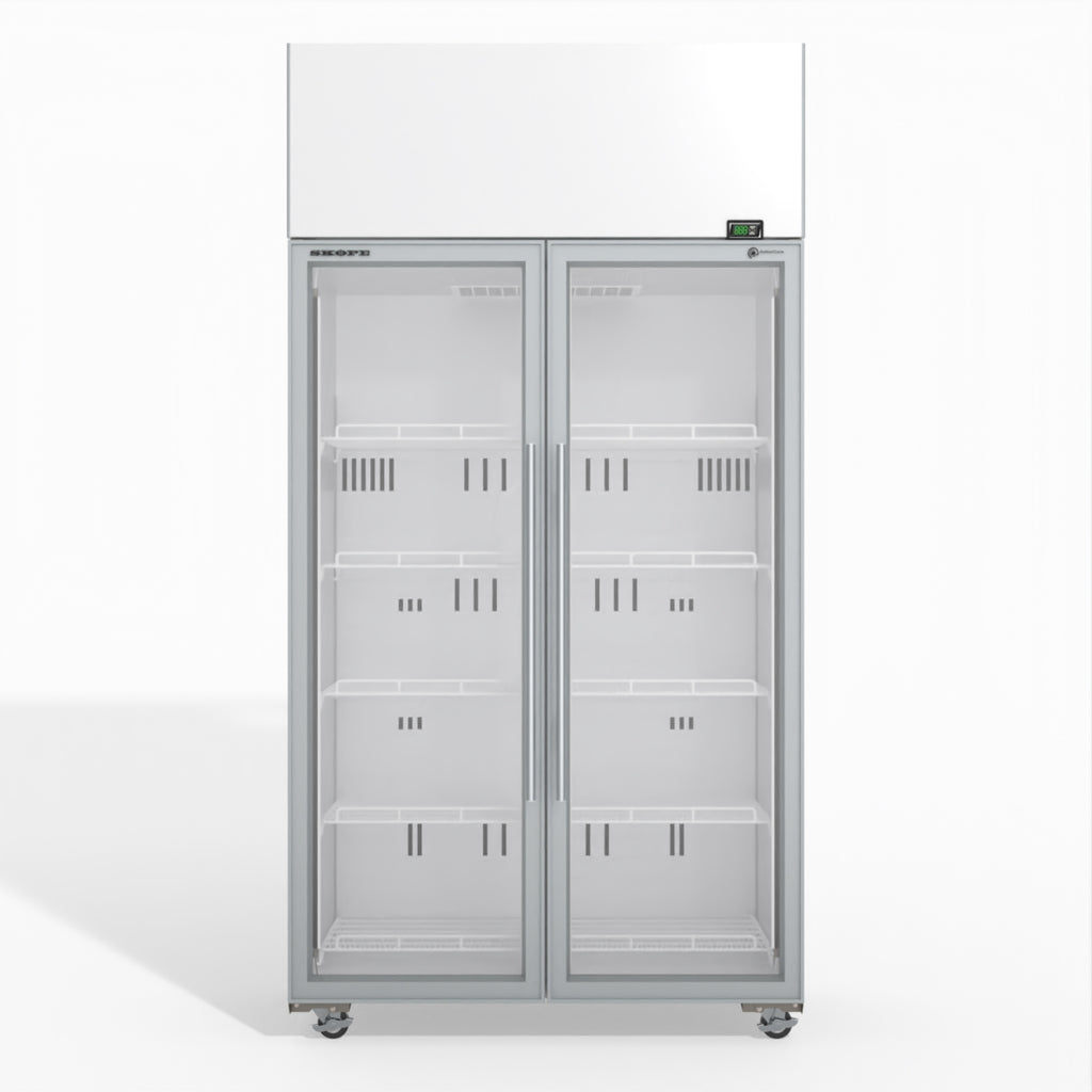 Skope TME1000N-A 2 Glass Door Display or Storage Fridge 897L - TME1000N-A