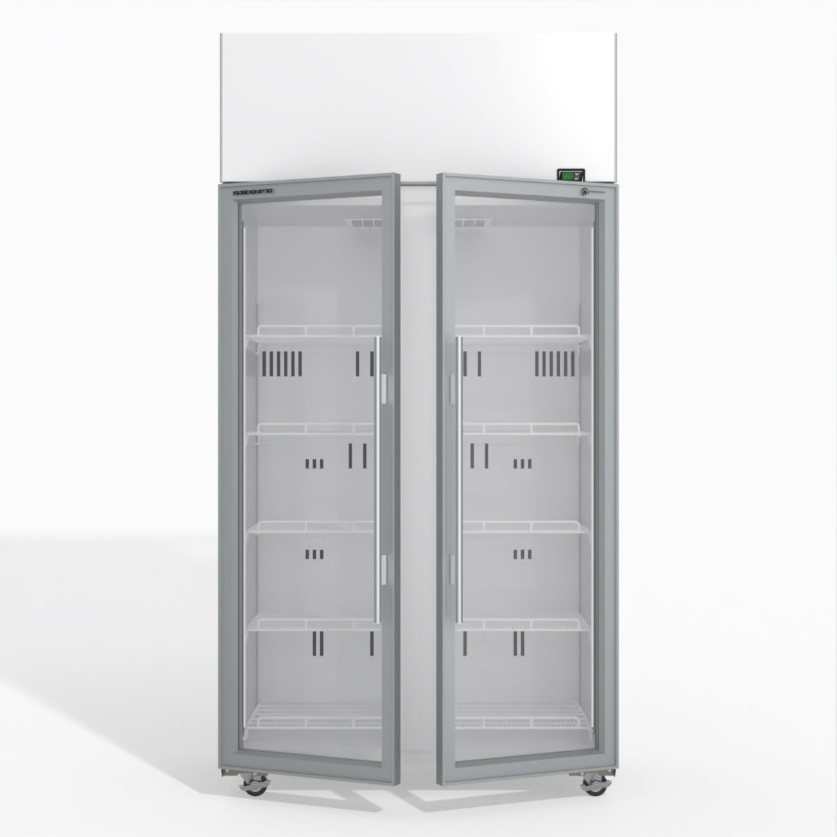 Skope TME1000N-A 2 Glass Door Display or Storage Fridge 897L - TME1000N-A