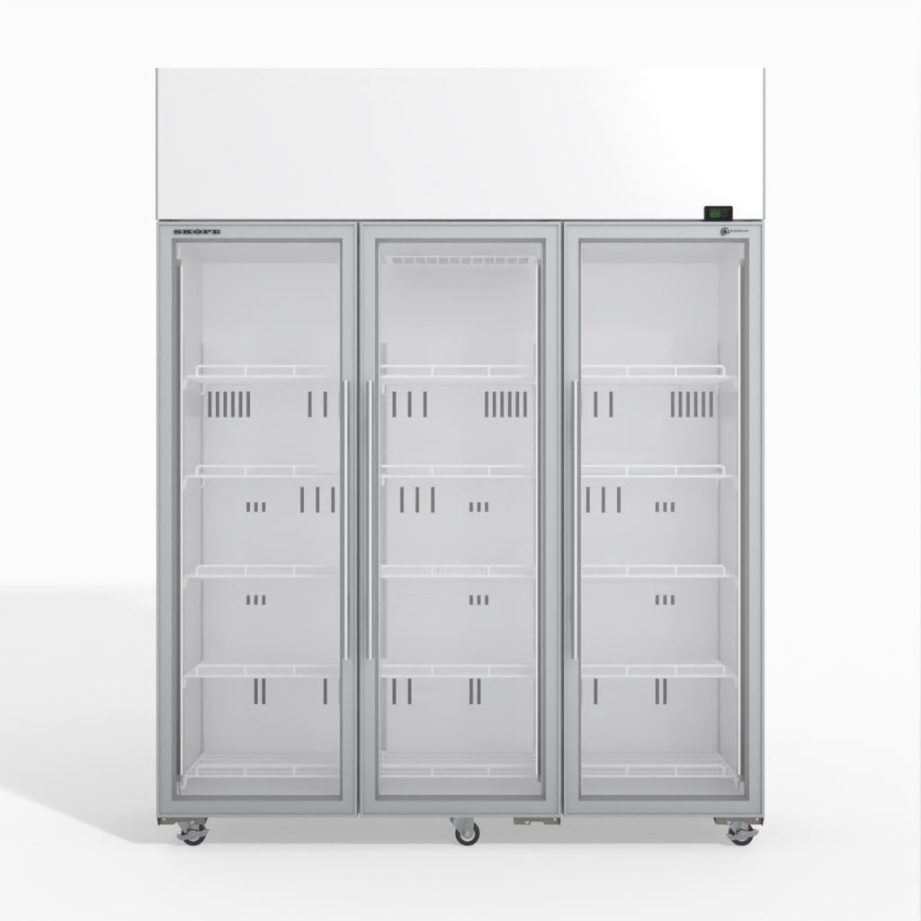 Skope TME1500N-A 3 Glass Door Display or Storage Fridge 1399L - TME1500N-A
