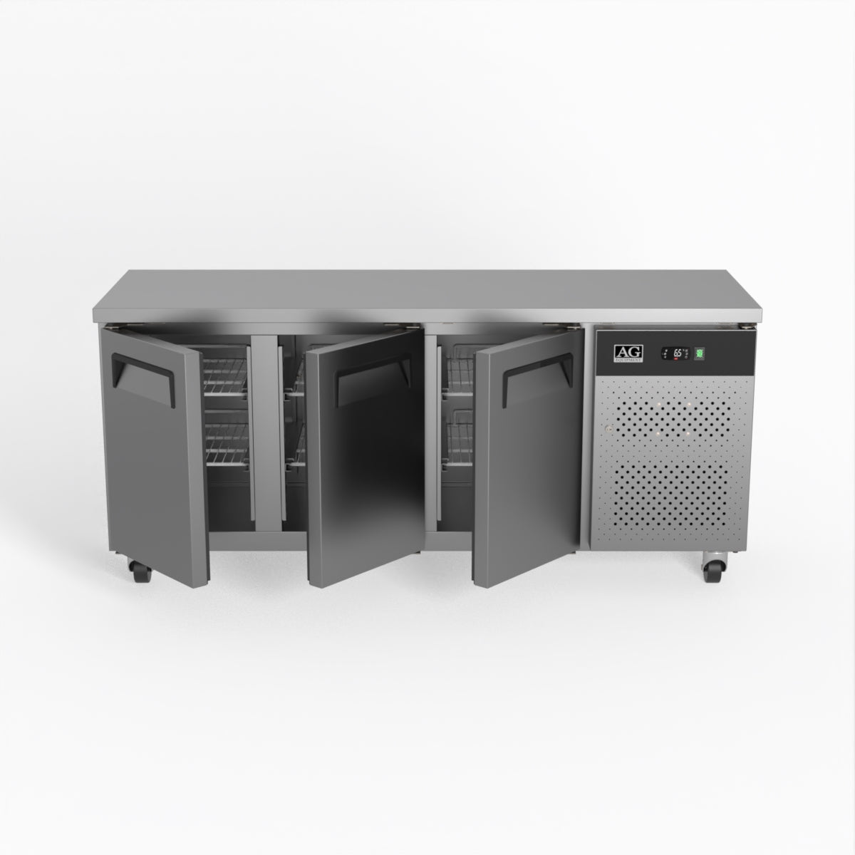 AG Three Door Commercial Worktop / Under Bench Fridge 600mm Depth SLX3100TN