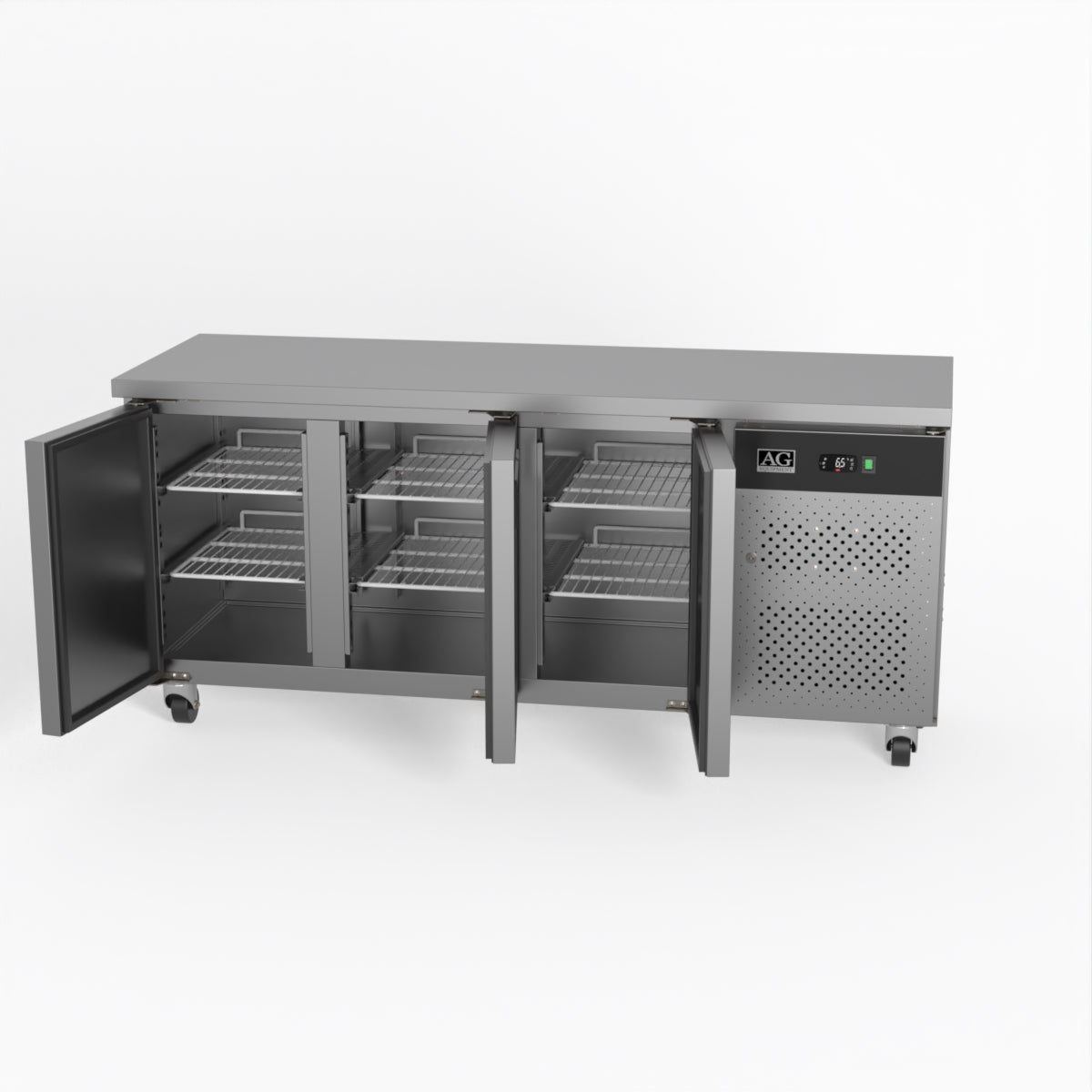 AG Three Door Commercial Worktop / Under Bench Fridge 600mm Depth SLX3100TN