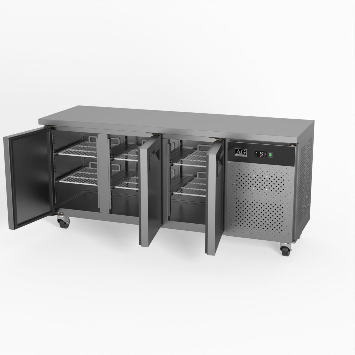 AG Three Door Commercial Worktop / Under Bench Fridge 600mm Depth SLX3100TN