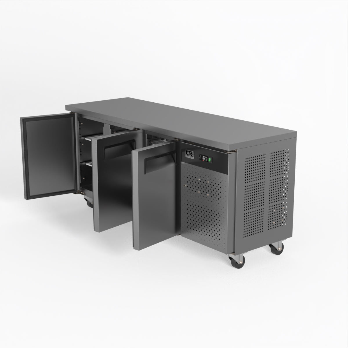 AG Three Door Commercial Worktop / Under Bench Fridge 600mm Depth SLX3100TN
