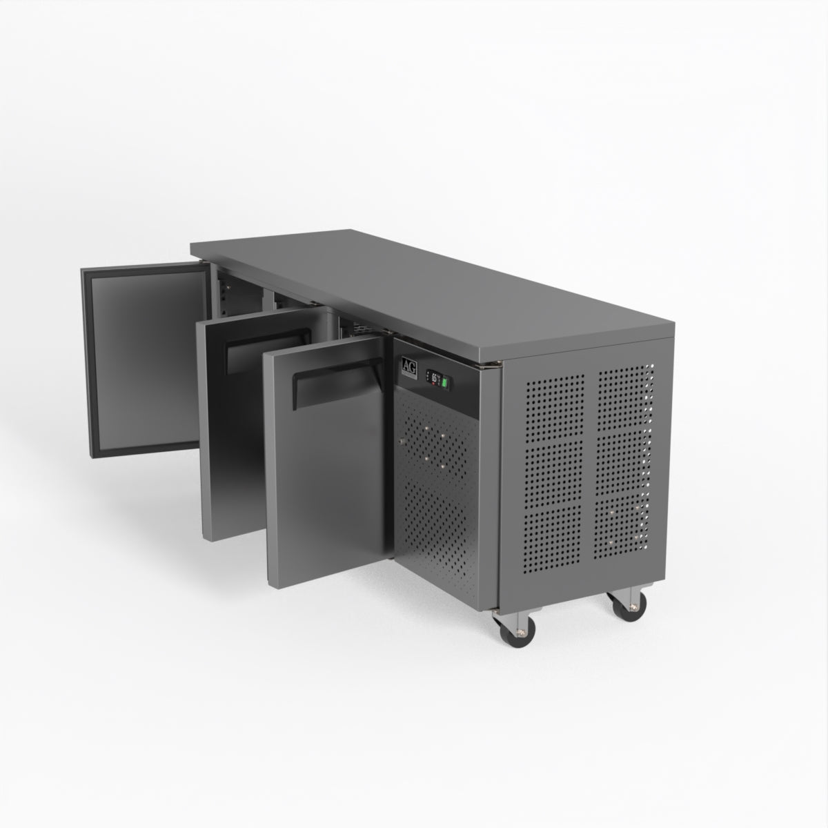 AG Three Door Commercial Worktop / Under Bench Fridge 600mm Depth SLX3100TN