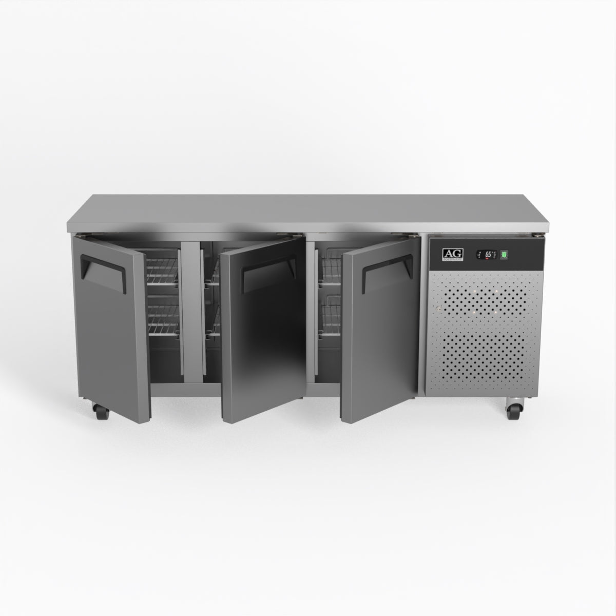 AG Three Door Commercial Worktop / Under Bench Fridge 600mm Depth SLX3100TN