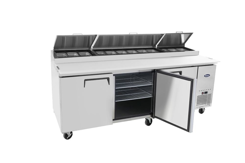 Commercial Pizza Prep Fridges Three Door | Atosa | MPF8203