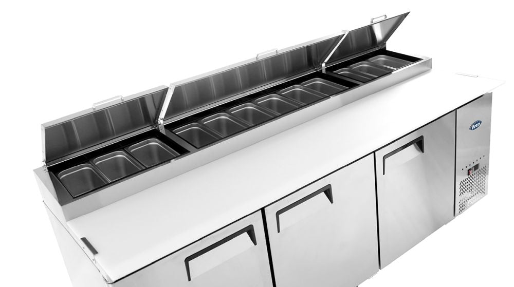 Commercial Pizza Prep Fridges Three Door | Atosa | MPF8203