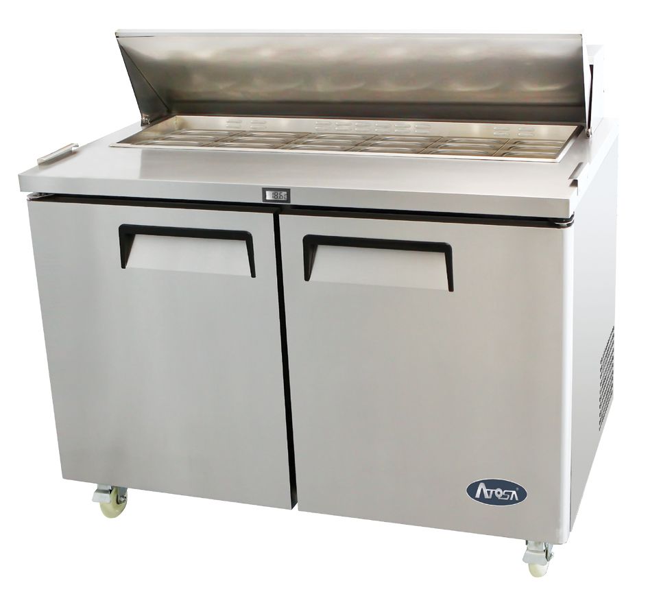 Commercial Salad Bar Fridges Double Door | Atosa | MSF8302