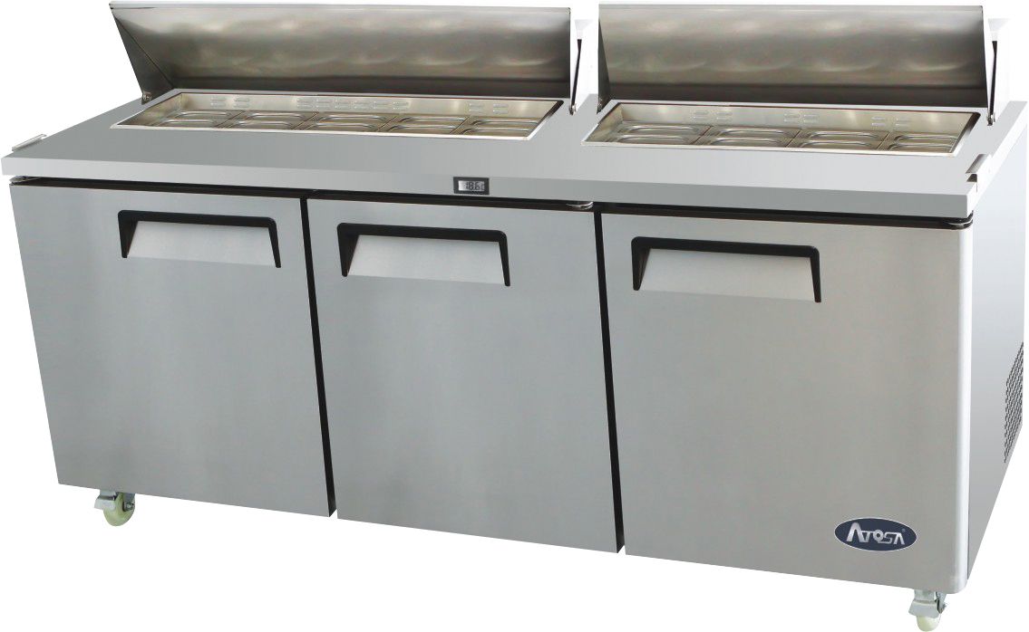 Commercial Salad Bar Fridges Three Door | Atosa | MSF8304