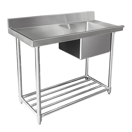 Mixrite Stainless Steel Dishwasher Single Inlet Left Sink - 600mmD WSS16120L