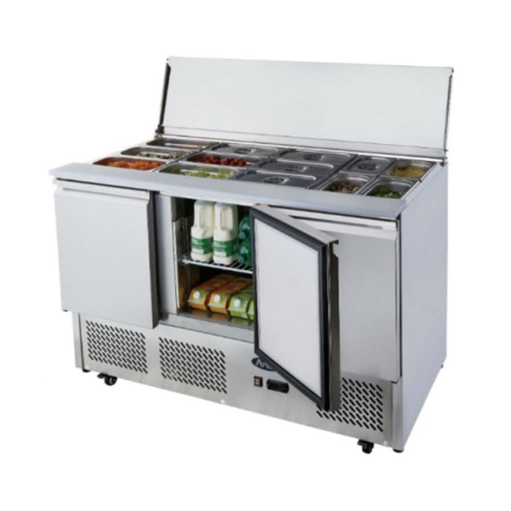 Commercial Salad Bar Fridges Three Door Sliding Lid | Atosa | ESL3850