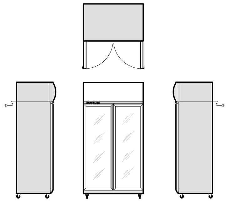 CLEARANCE - Skope ReFlex 2 Solid Door Upright Fridge - RF7.UPR.2.SD-3005885060601073