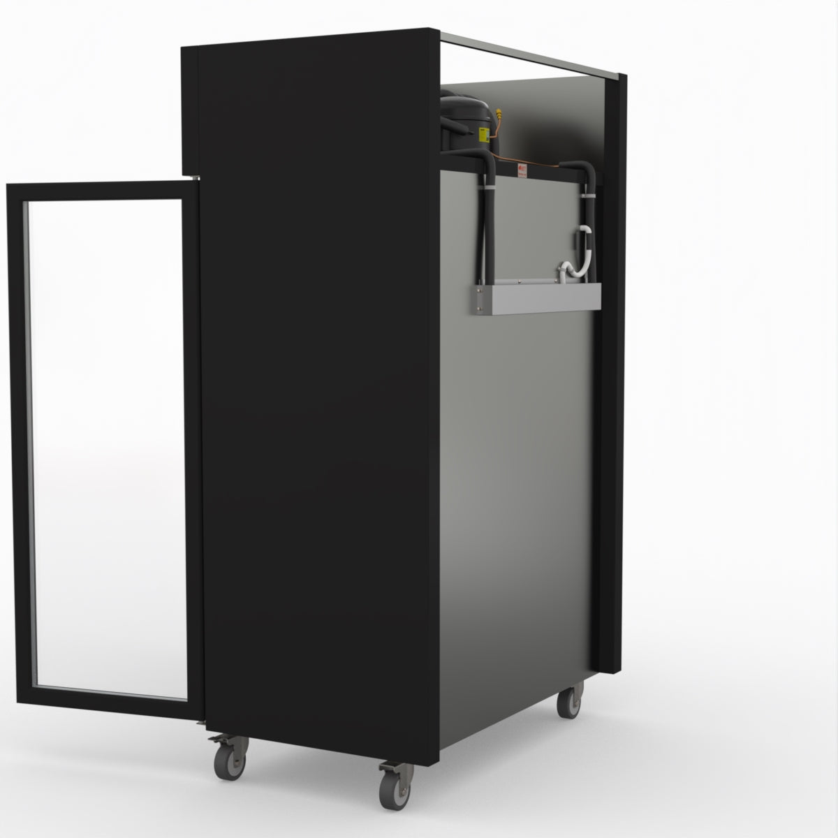 Thermaster Double Door Upright Display Fridge (black) SUCG1000B