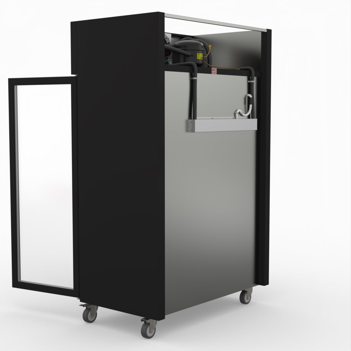 Thermaster Double Door Upright Display Fridge (black) SUCG1000B