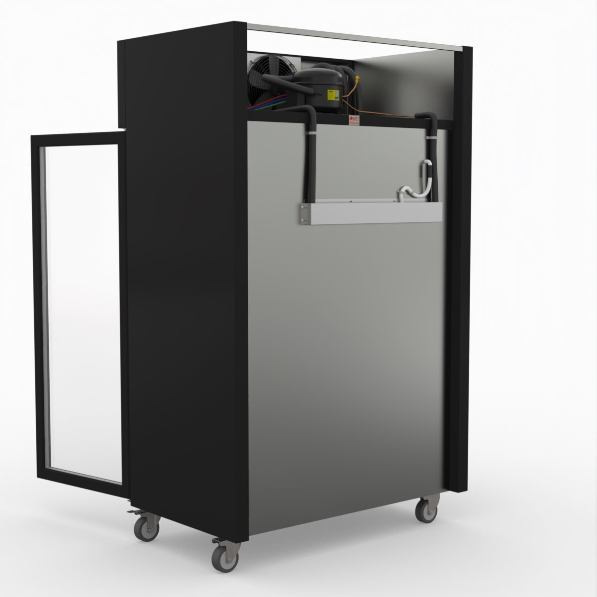 Thermaster Double Door Upright Display Fridge (black) SUCG1000B