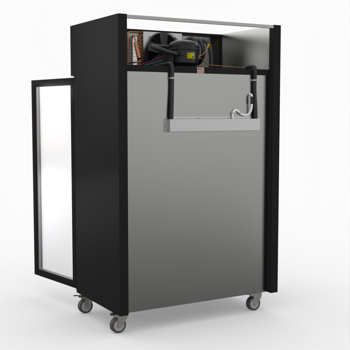 Thermaster Double Door Upright Display Fridge (black) SUCG1000B