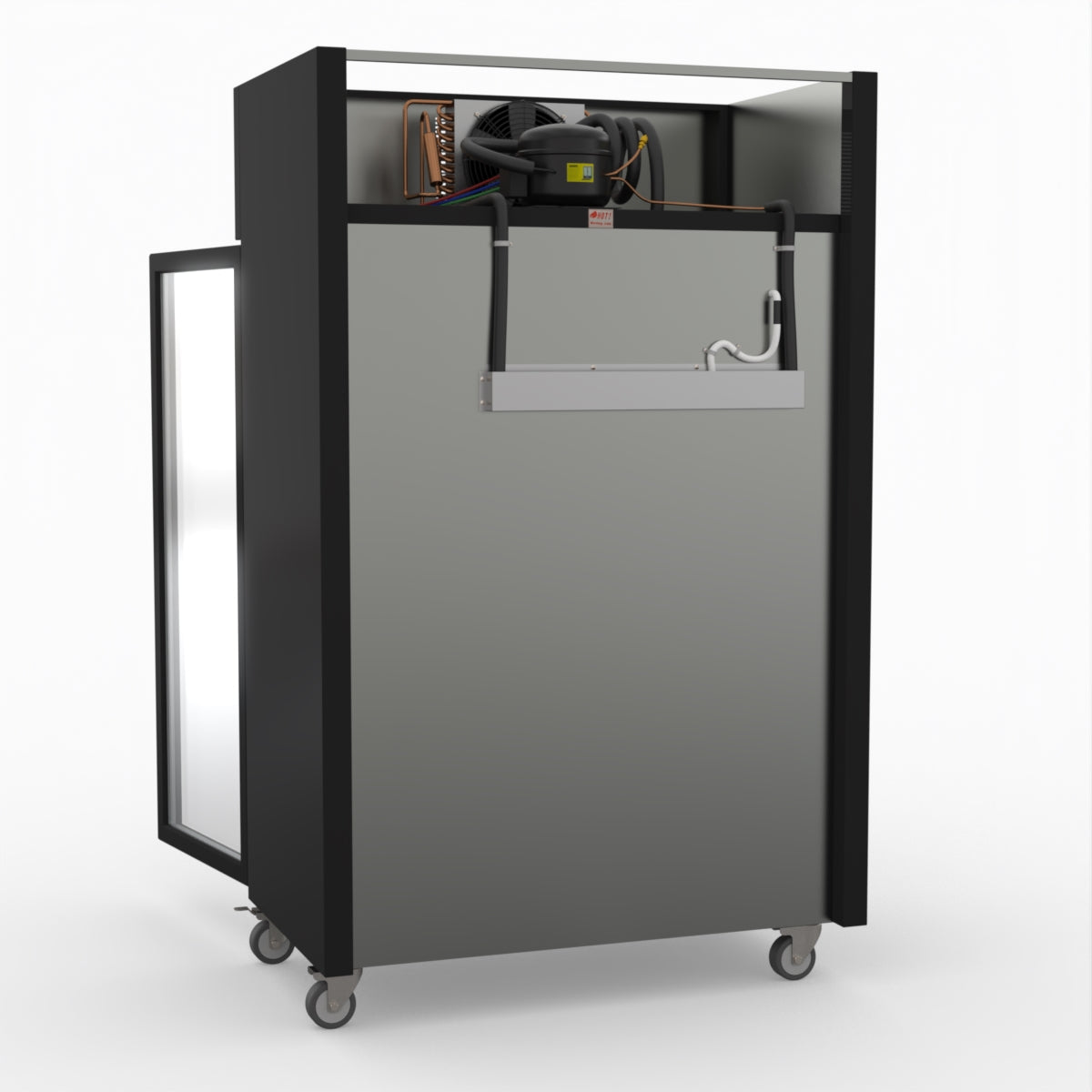 Thermaster Double Door Upright Display Fridge (black) SUCG1000B