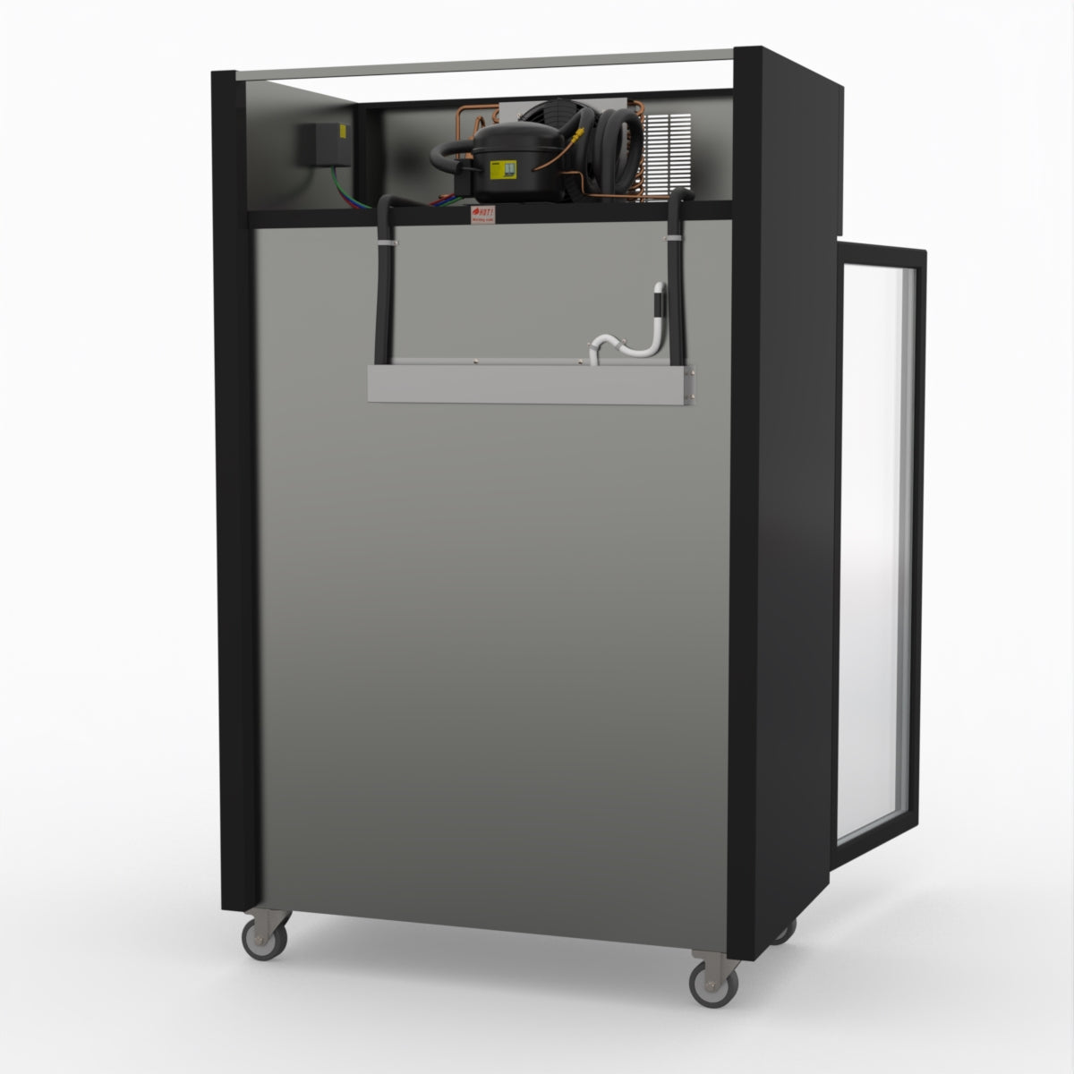 Thermaster Double Door Upright Display Fridge (black) SUCG1000B
