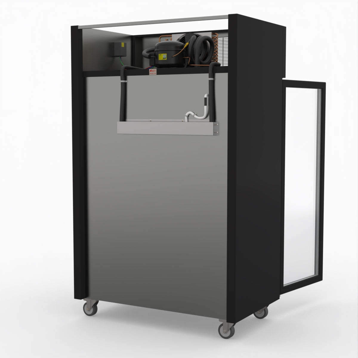 Thermaster Double Door Upright Display Fridge (black) SUCG1000B