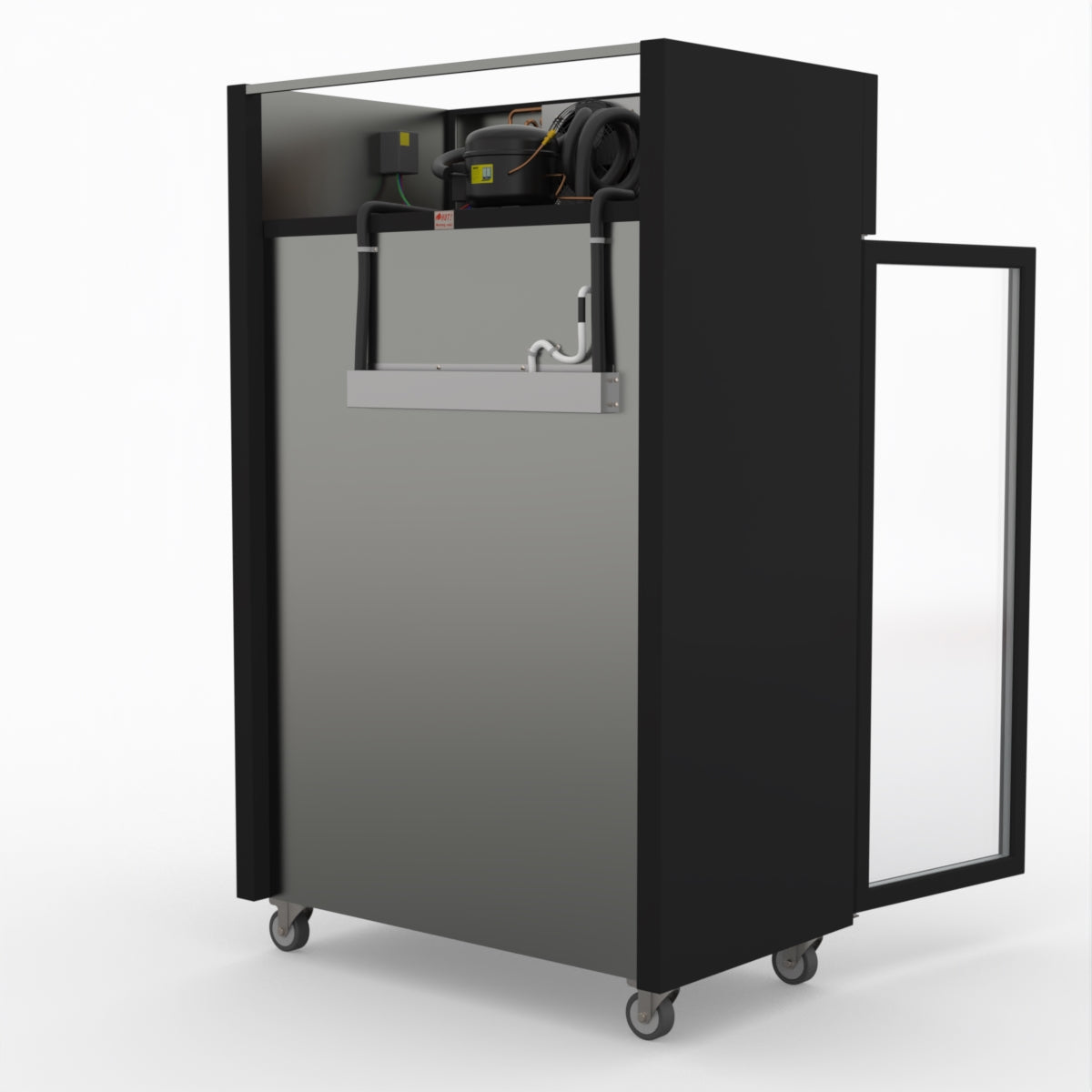 Thermaster Double Door Upright Display Fridge (black) SUCG1000B