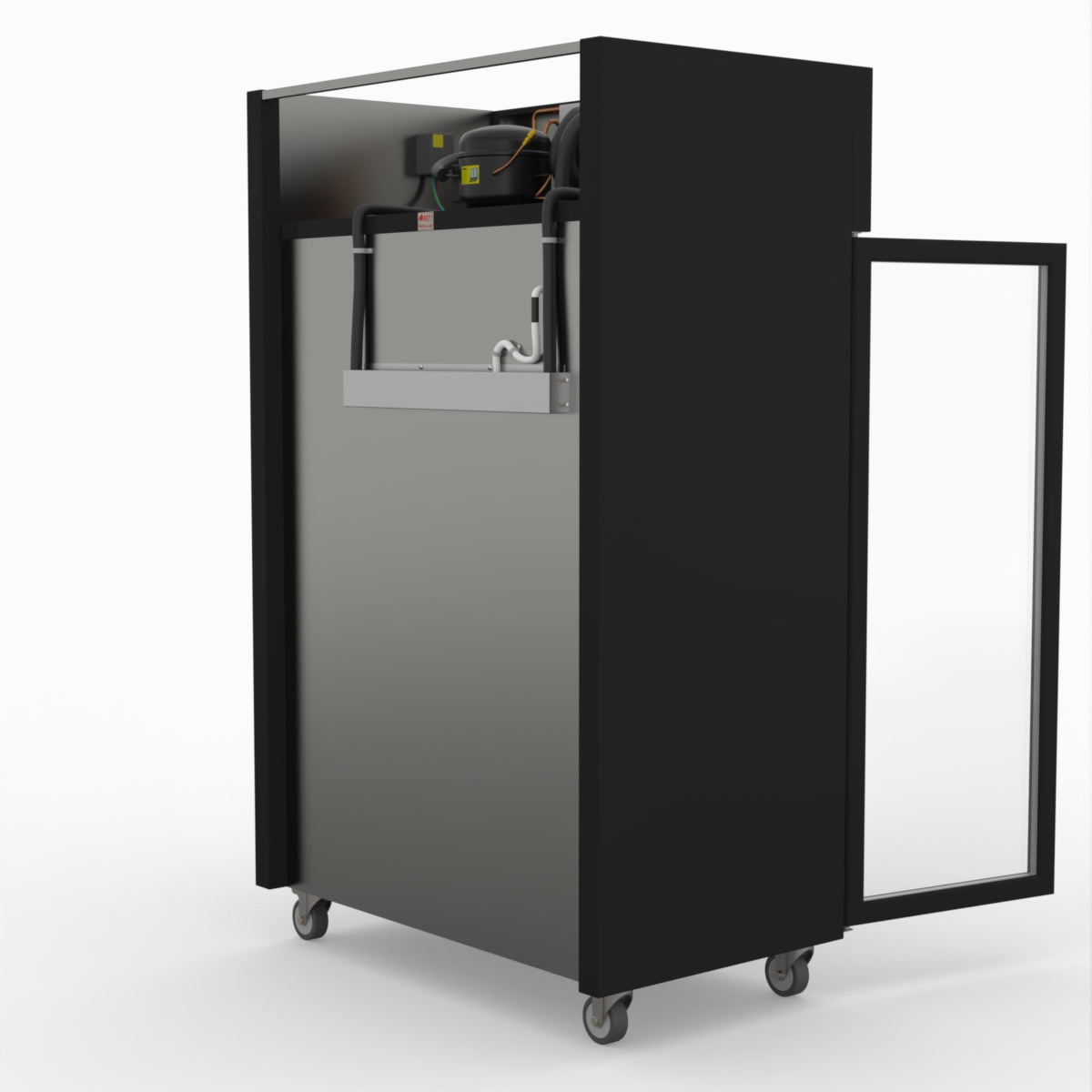 Thermaster Double Door Upright Display Fridge (black) SUCG1000B