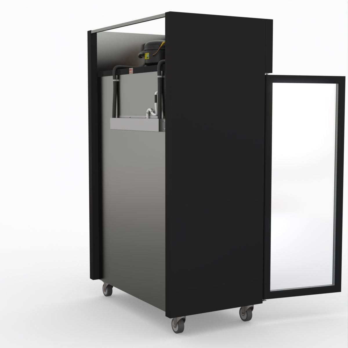 Thermaster Double Door Upright Display Fridge (black) SUCG1000B