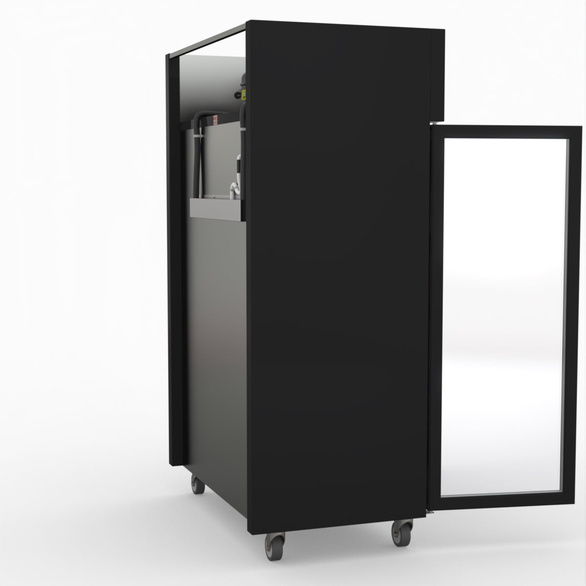 Thermaster Double Door Upright Display Fridge (black) SUCG1000B
