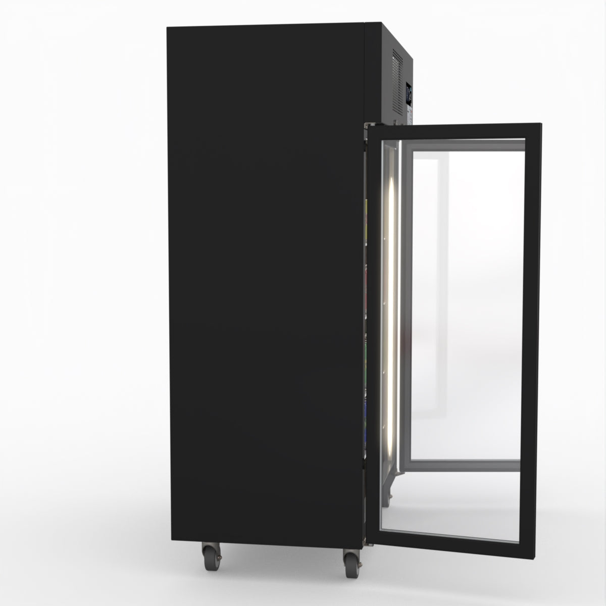 Thermaster Double Door Upright Display Fridge (black) SUCG1000B