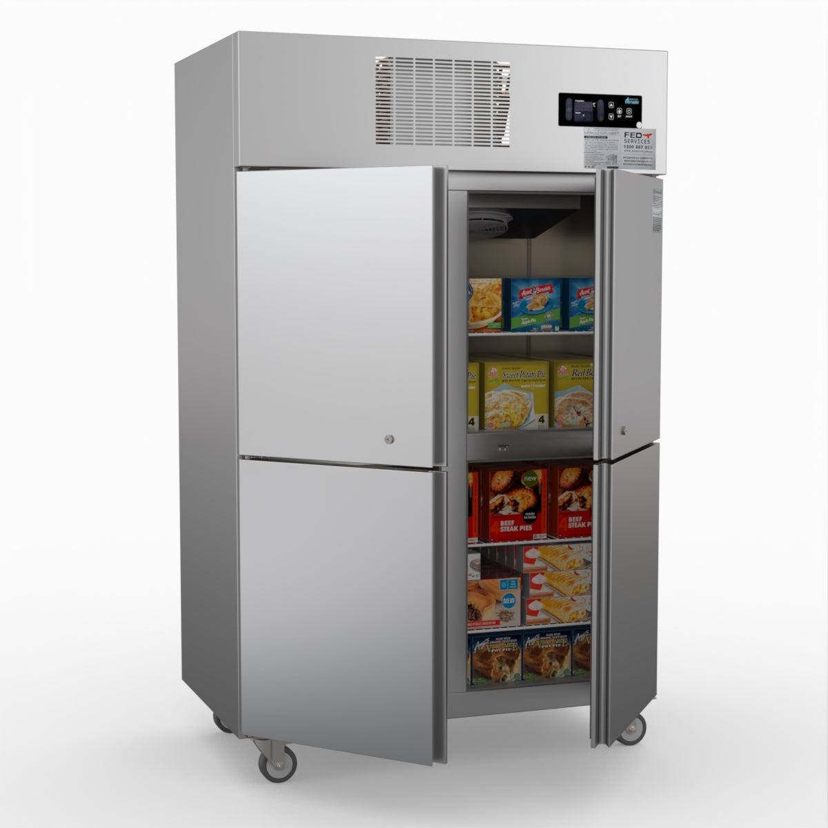 Thermaster Tropical 4 X Half Door Ss Freezer SUF1000