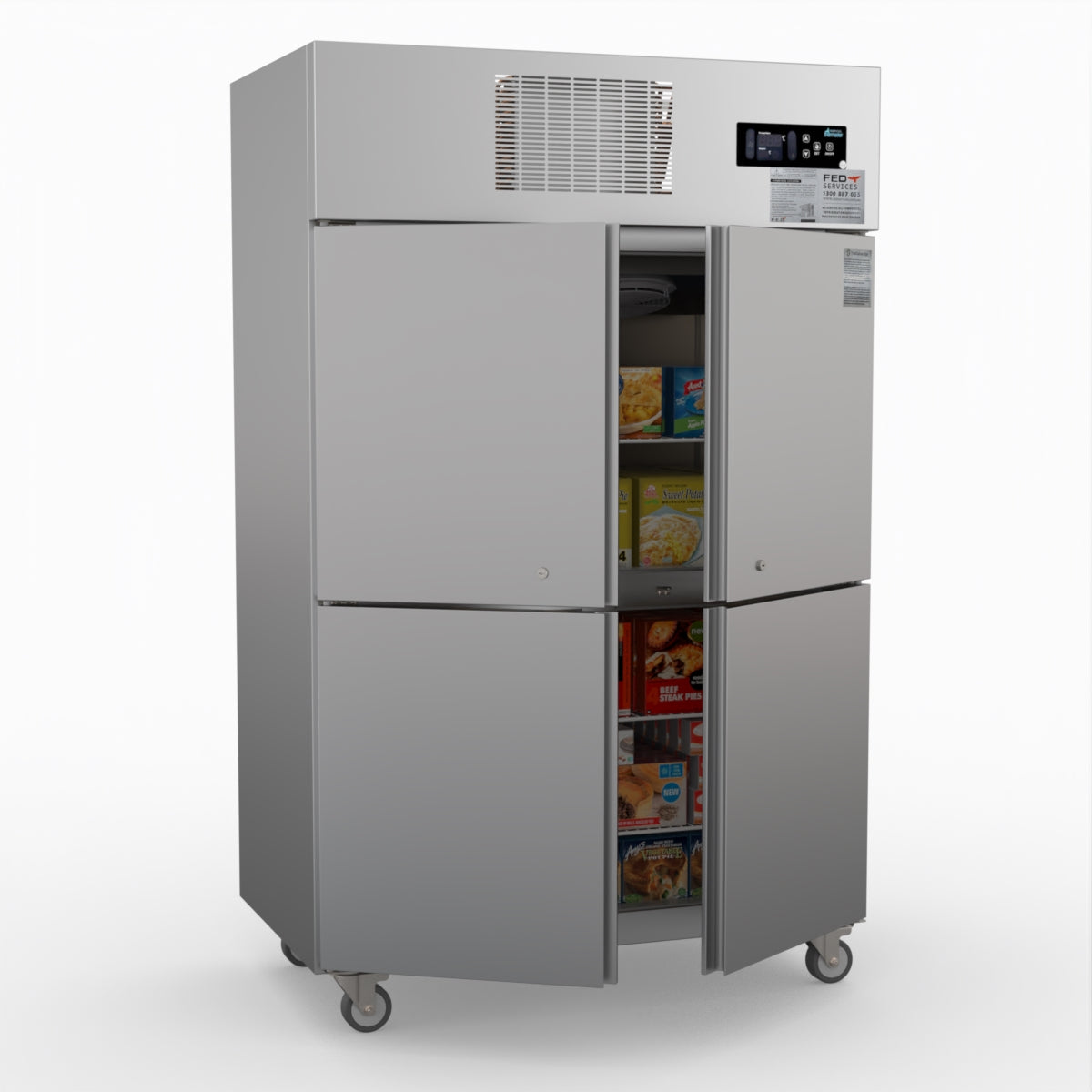 Thermaster Tropical 4 X Half Door Ss Freezer SUF1000