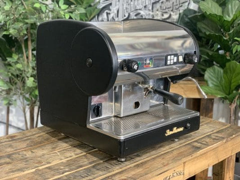 San Marino Lisa Junior 1 Group Volumetric Black Espresso Coffee Machine - 7527