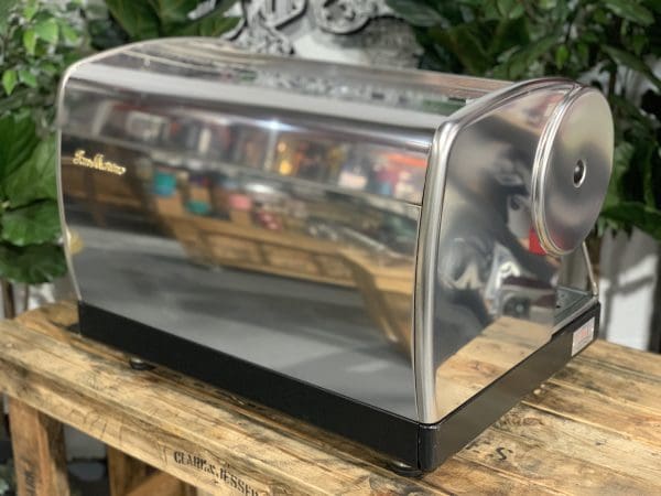San Marino Lisa Stainless Steel & Base - 2 Group Commercial Espresso Machine - Black