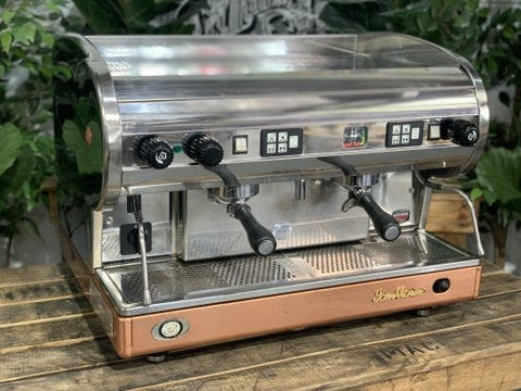 San Marino Lisa Brass Base - 2 Group Commercial Espresso Machine - Stainless Steel