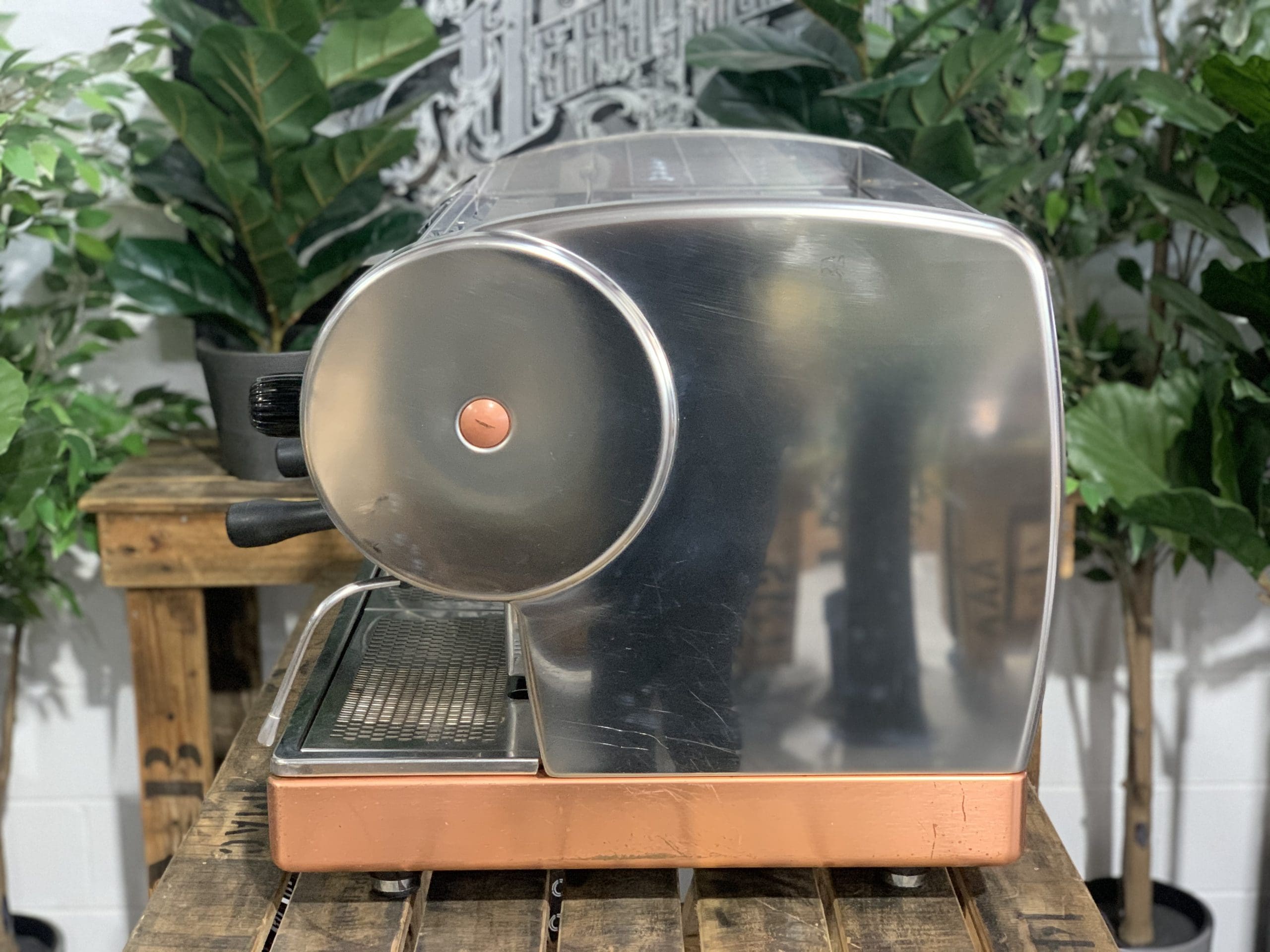 San Marino Lisa Brass Base - 2 Group Commercial Espresso Machine - Stainless Steel