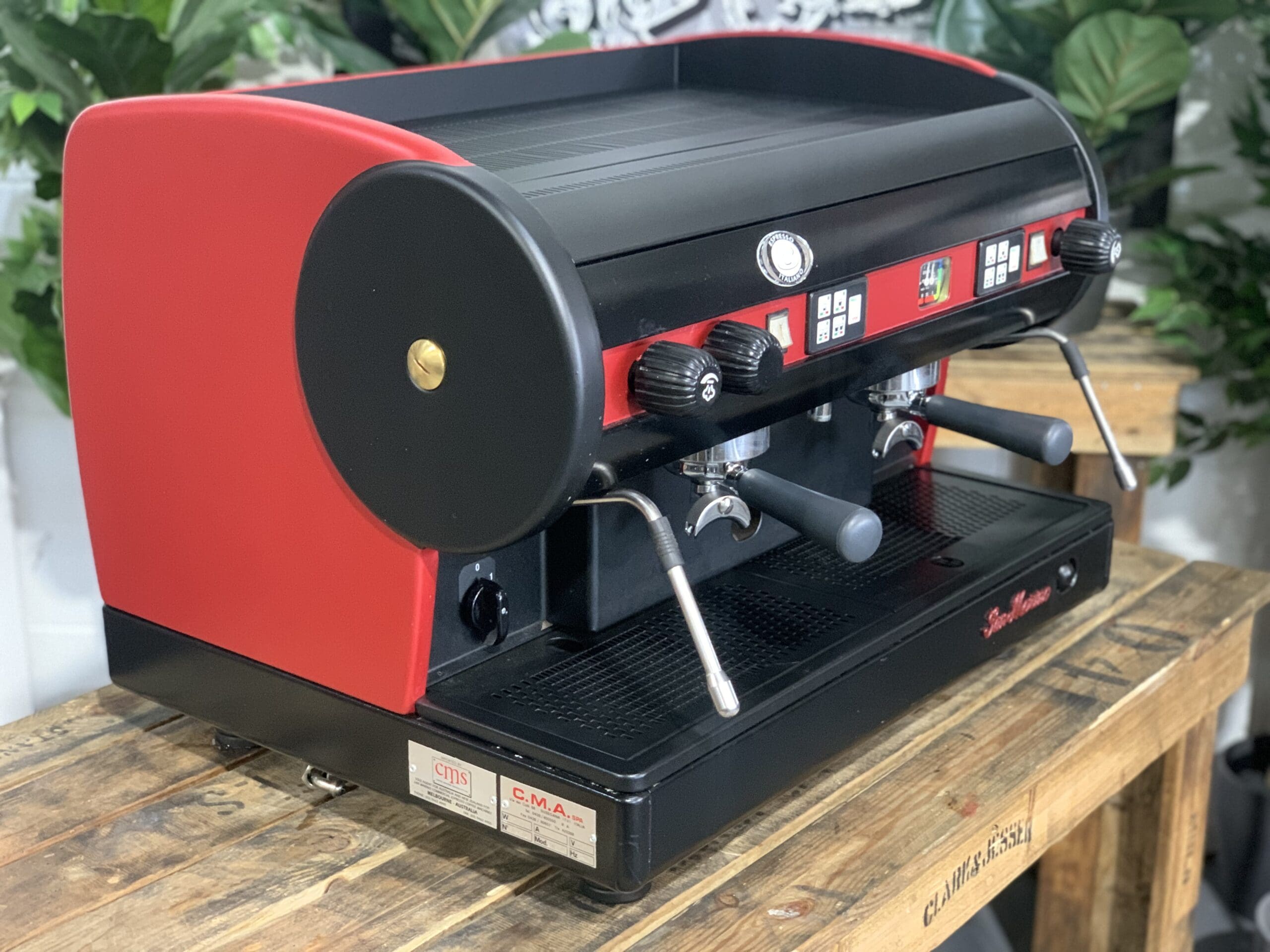 San Marino Lisa Red - 2 Group Commercial Espresso Machine - Black